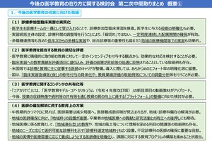 医学教育・研究の充実へ…第二次中間まとめ公表